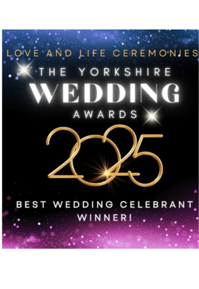 Award for Best Celebrant ,Yorkshire Weddng Awards 2025
