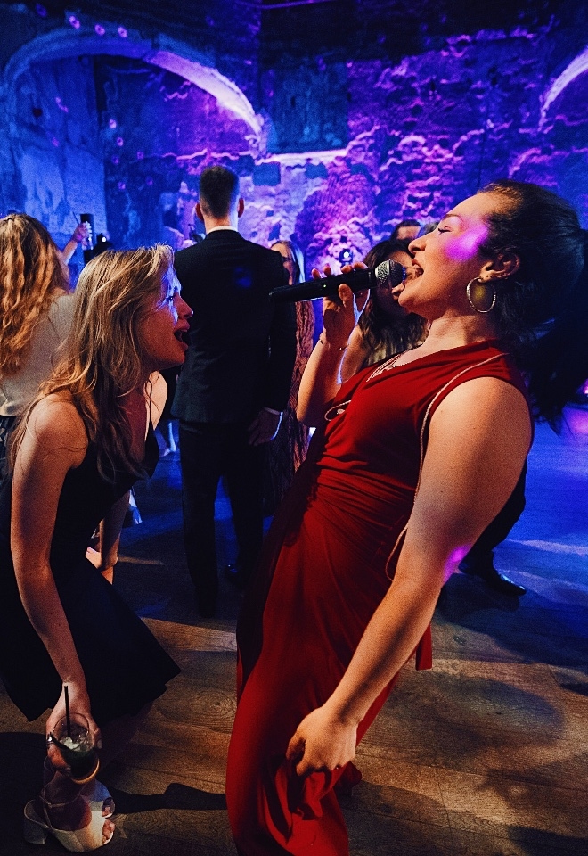 Wedding musician singing 