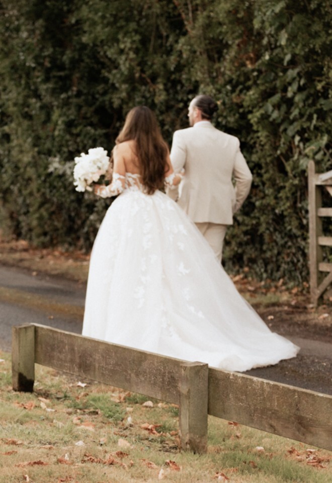 Bride and groom at That Amazing Place Essex wedding venue