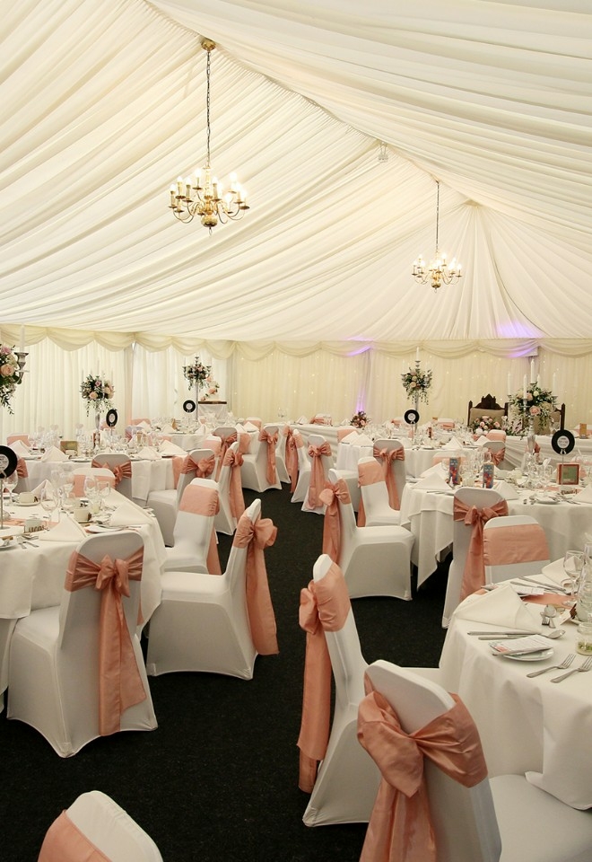 Wedding Breakfast in the Marquee at Mercure Haydock