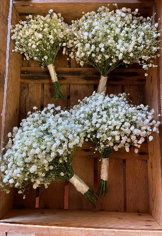 Gypsophila wedding bouquets, Freemans Flowers, Didcot
