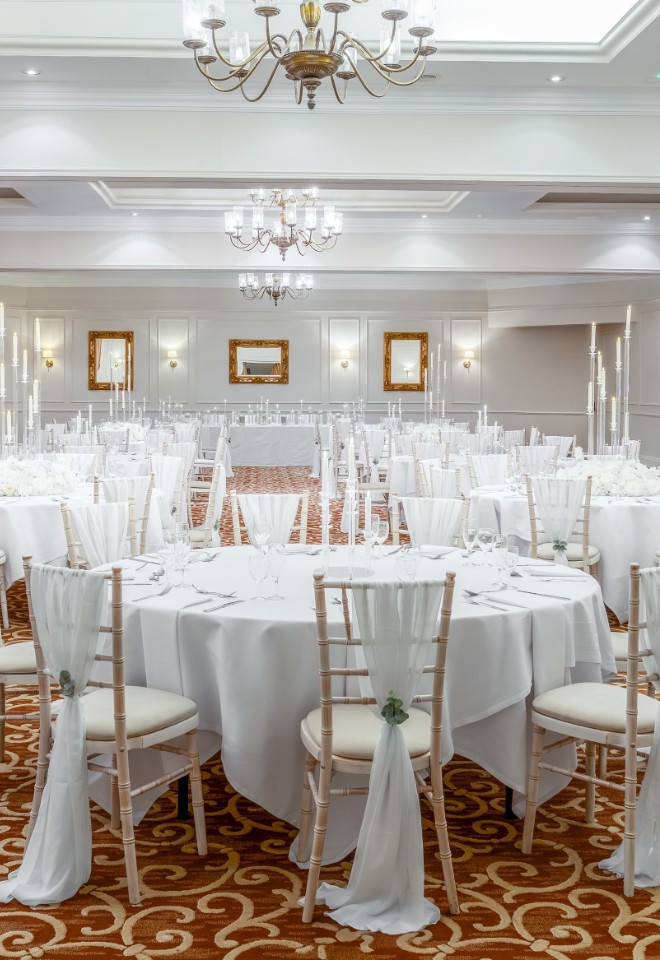 White Wedding Breakfast at The Grand Hotel in Sunderland