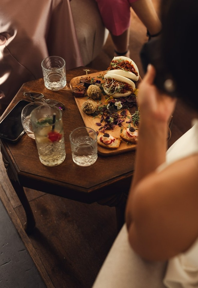 Canape board at Stockton House wedding venue in Shropshire