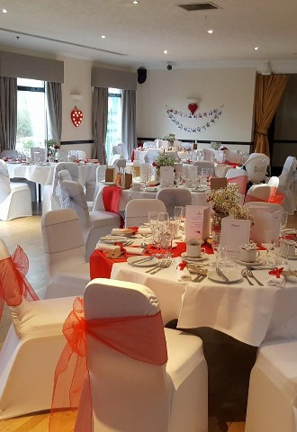 wedding reception setting at Britannia Waterside Hotel Peterhead