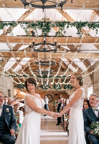 Wedding ceremony at Caswell House