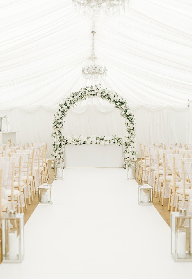 Wedding ceremony marquee