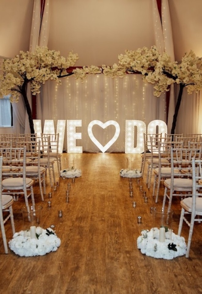 Ceremony room ready at Little Silver Country Hotel