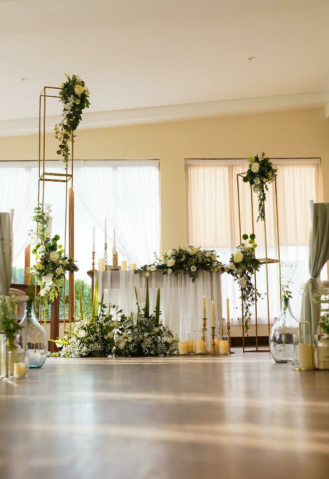 Wedding ceremony room at Skylark Wedding Barn, Daventry