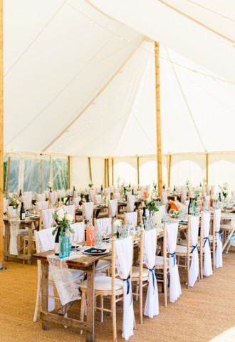 Midelney Manor marquee wedding reception