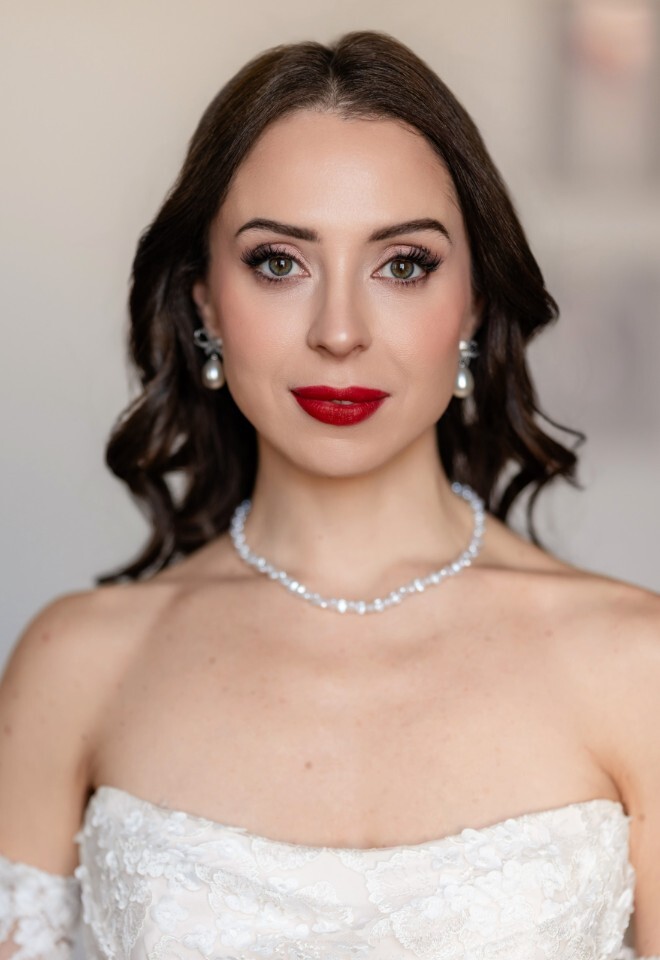 Bridal Makeup - red lip