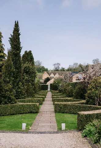 Pathway through grounds at Cotswold House Hotel & Spa