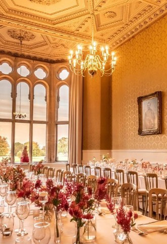 Ombre dinner setting at Grittleton House
