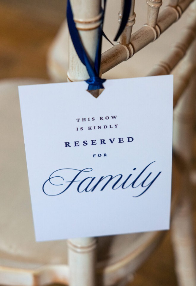 Ceremony - Reserved Seating - Family