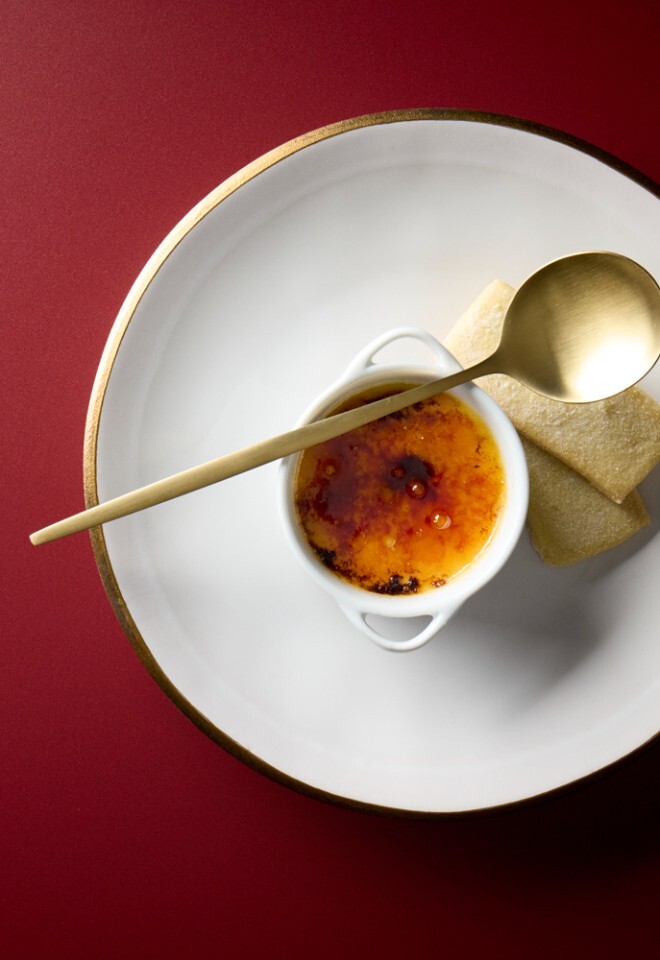 Cambridge burnt cream with shortbread