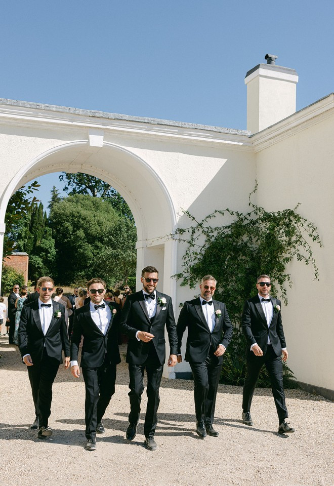 Grooms Party Making an Entrance