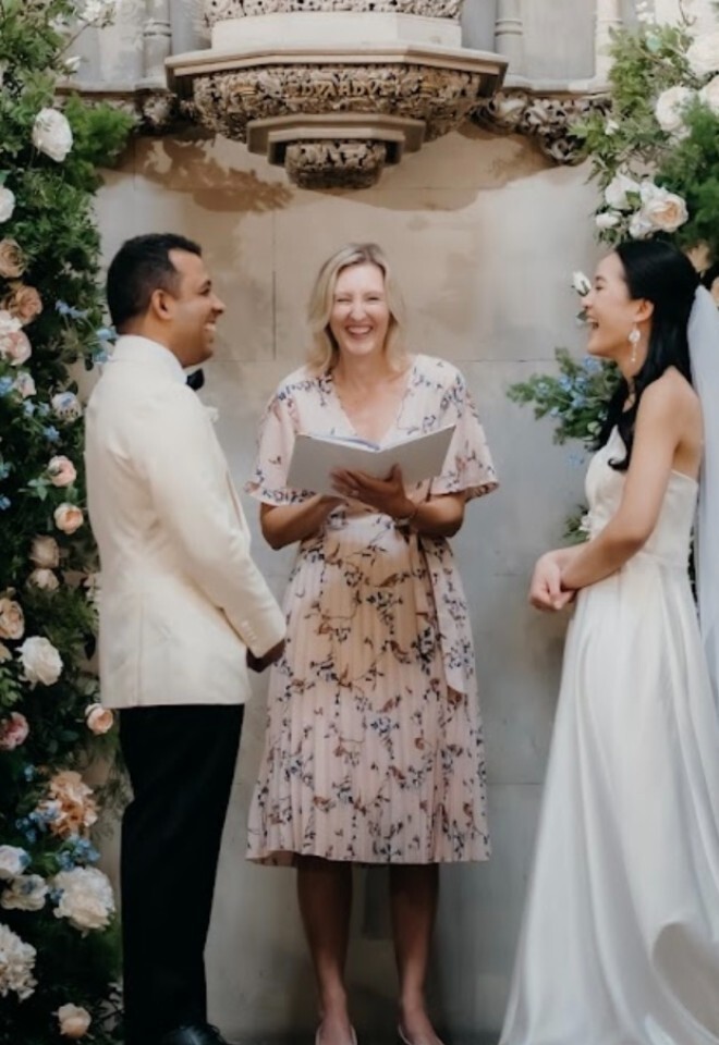 Fun wedding ceremony at Ashridge House