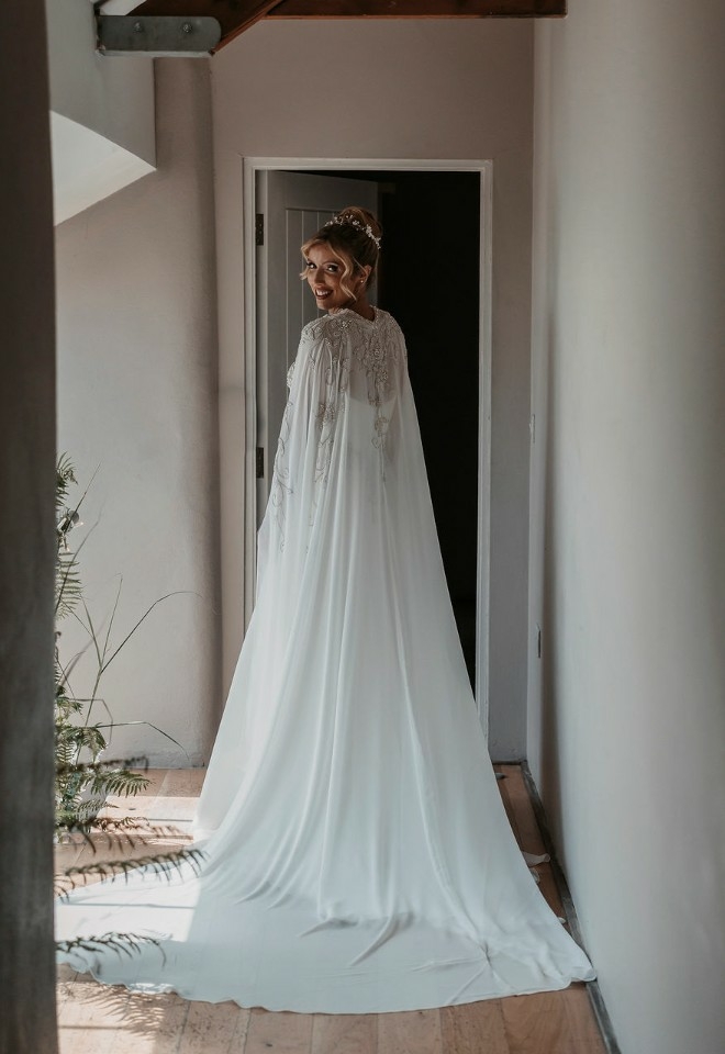 Trevenna Wedding Venue Cornwall Bride in Hall