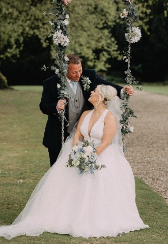 Bride & Groom at Rise Hall 