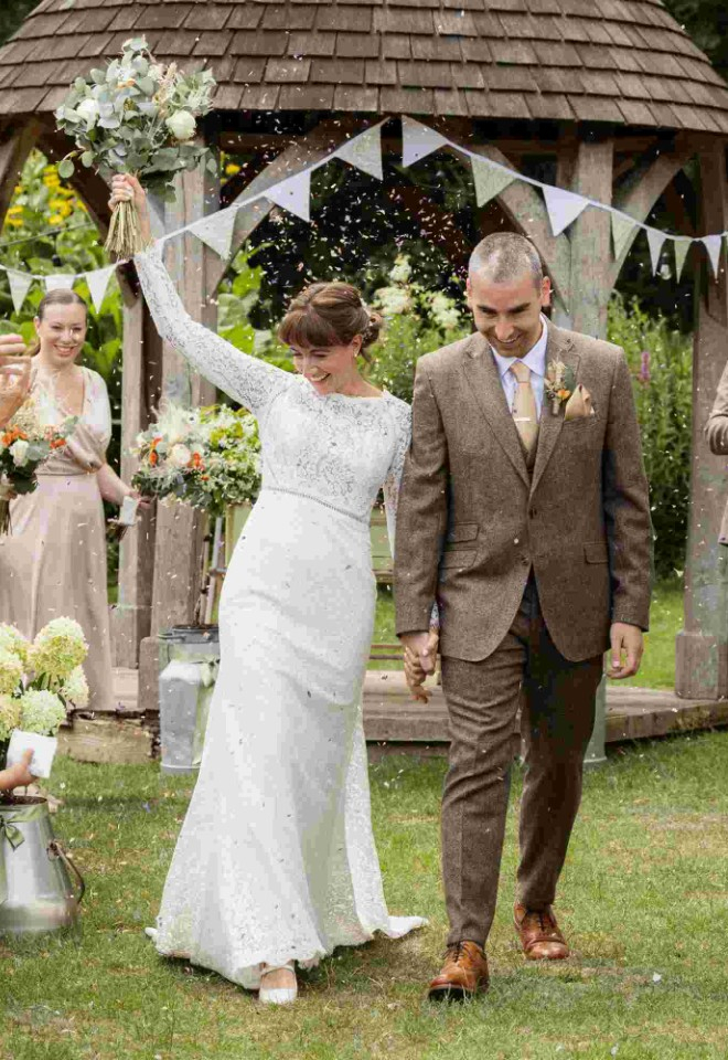 Outside Ceremony at the Watermill - Confetti