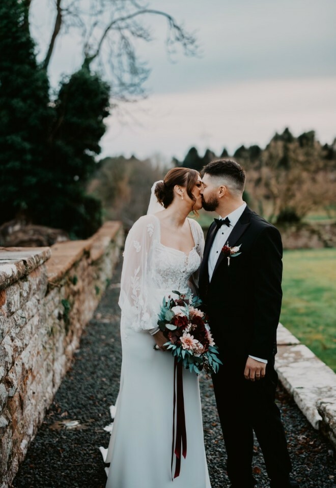 Couple in the grounds of the venue