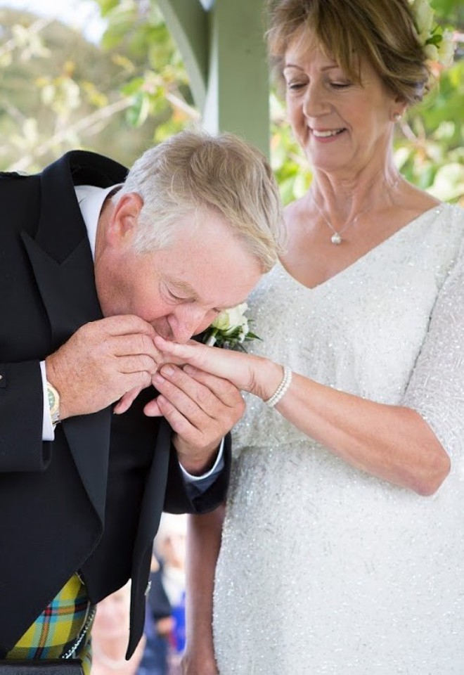 Ceremonies by Sally, groom kissing the hand of the bride