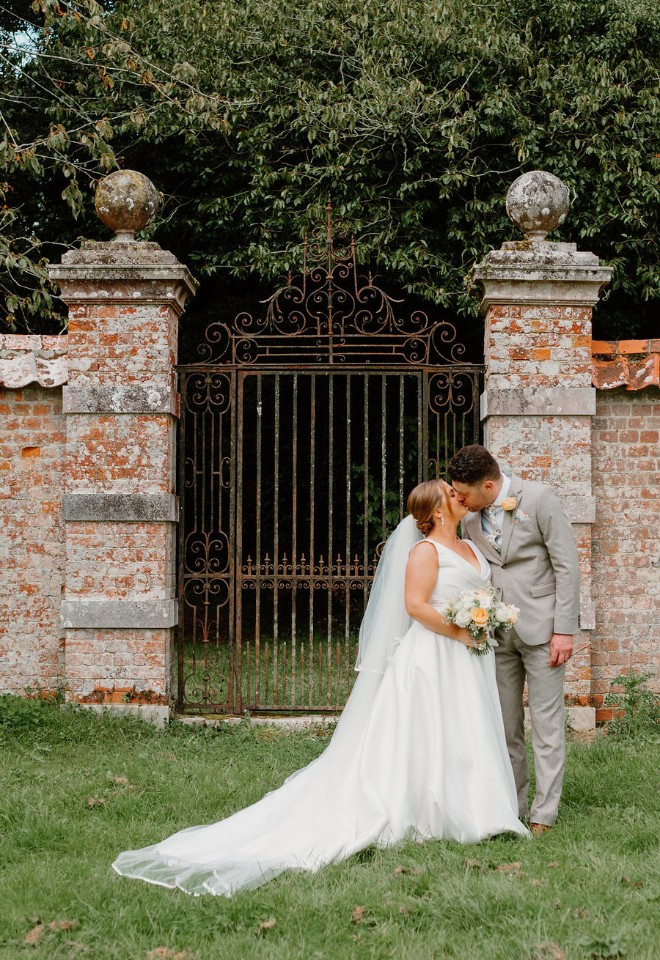 Bride and Groom Sharing an Intimate Moment