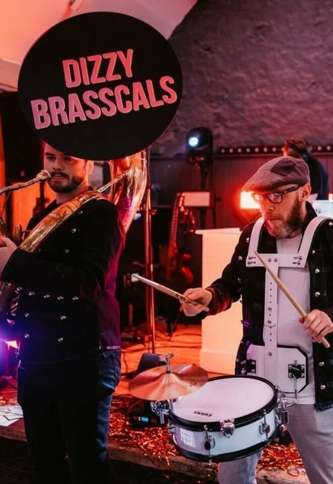 wedding band performs with DJ at Wyrsedale Park