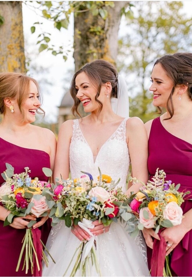 Alice and her Bridesmaids at Friern Manor in Essex
