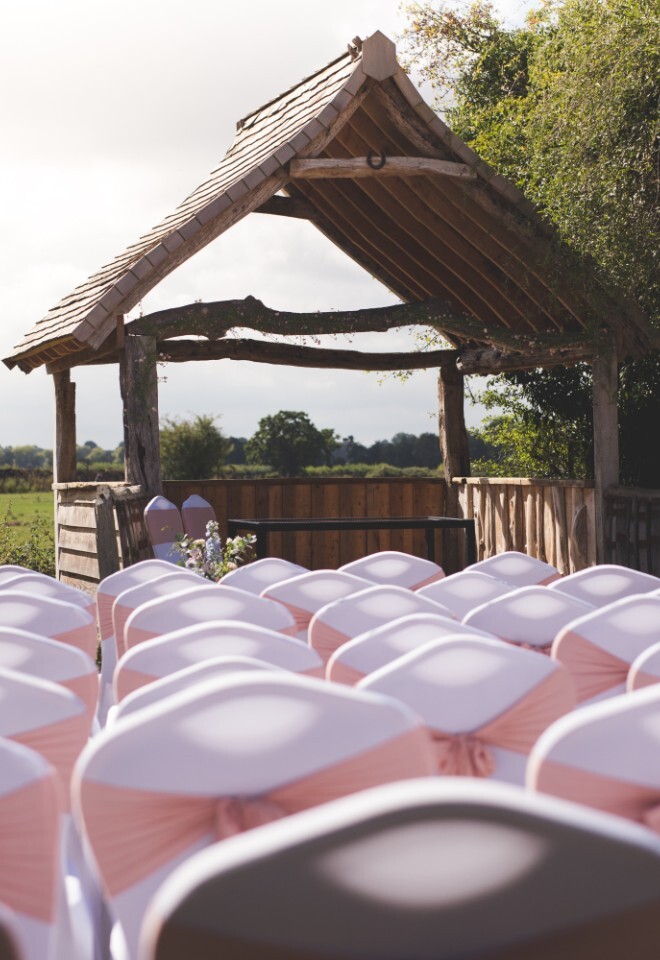 Pink garden wedding at The Clifden Arms
