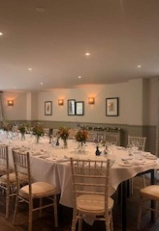 Terrace, Smaller Wedding, One Large Table