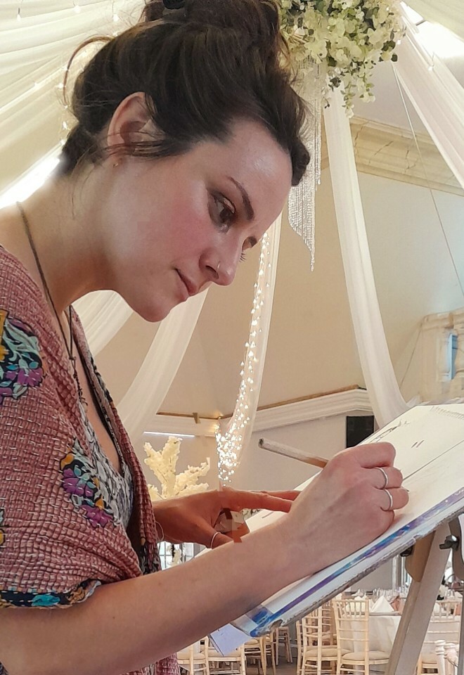 Live wedding painter