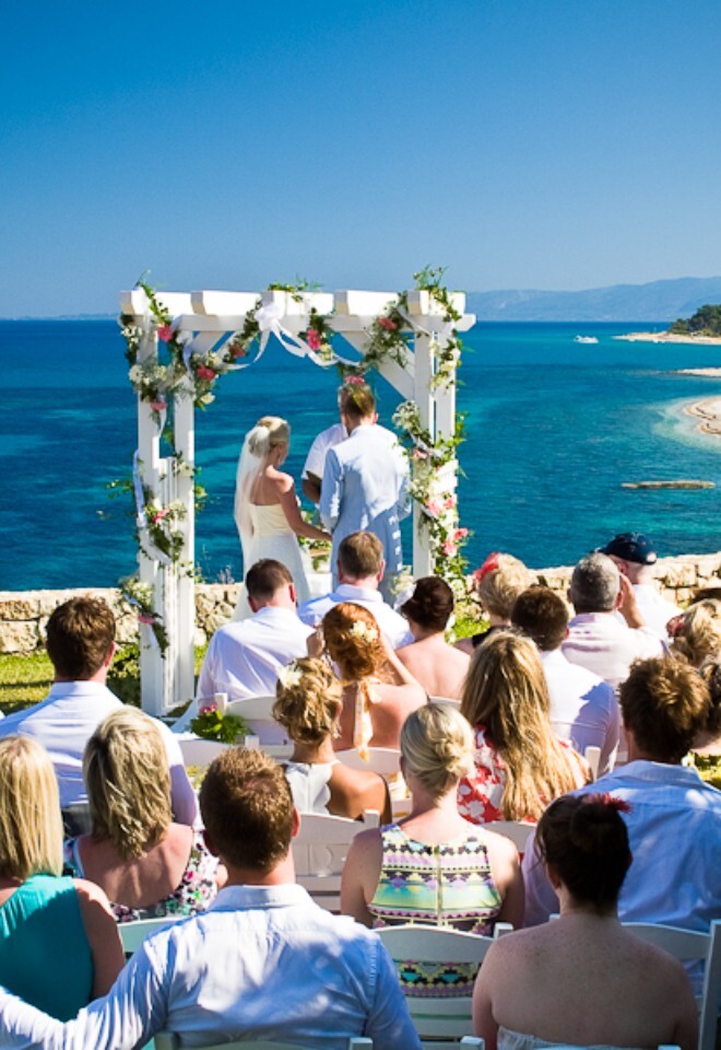 Villa Brio seafront venue in Kefalonia for intimate weddings