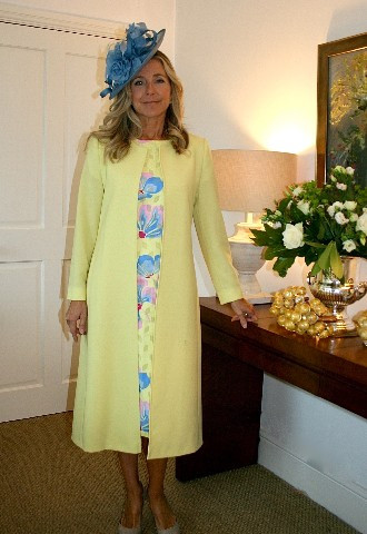 Lemon / blue outfit made to measure - weddings Yorkshire