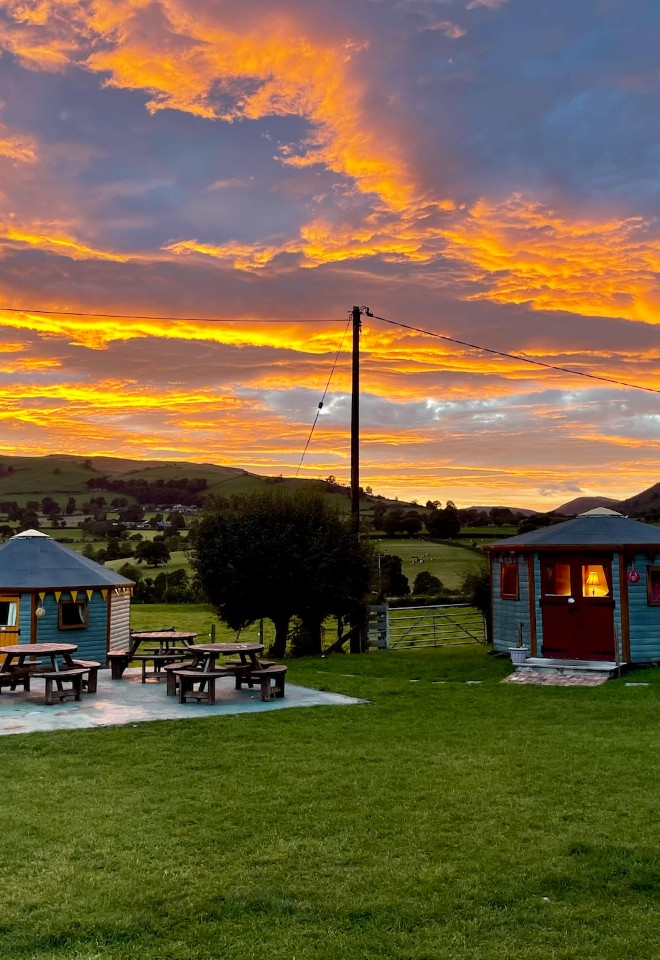 Sunset from the yurt field