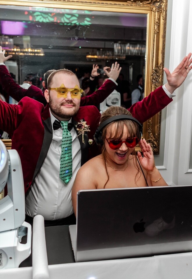 Bride and Groom Dj take over 