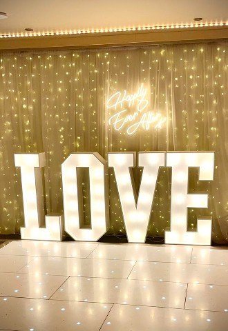 Dance floor, wedding cake & love letters Whitley Hall Hotel weddings Sheffield, Yorkshire