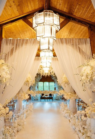 Wedding ceremony set up at Colshaw Hall, Cheshire
