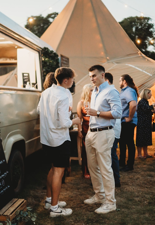 Bar bus wedding cocktails at Forest Edge Tipis