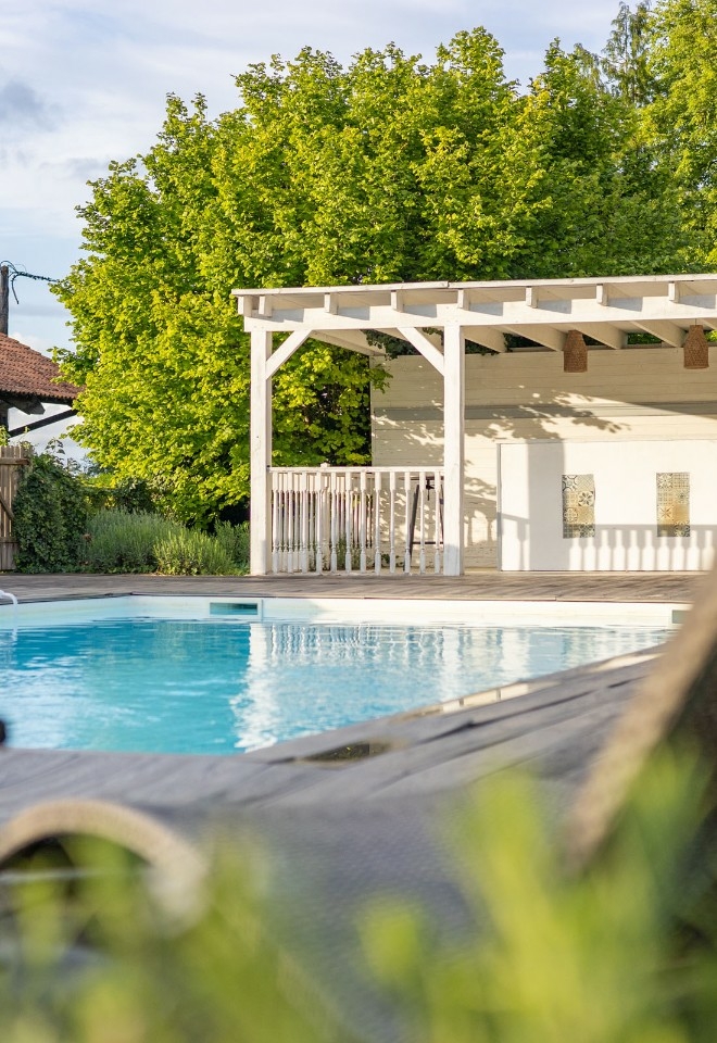 Outdoor pool at Paradis des Vignes