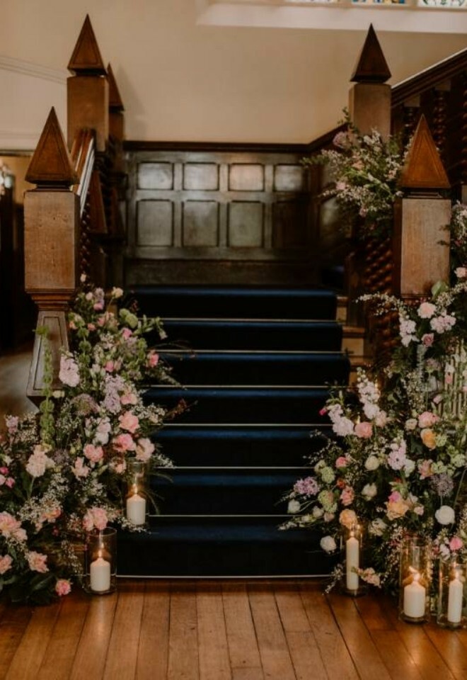 Stair shot with florals