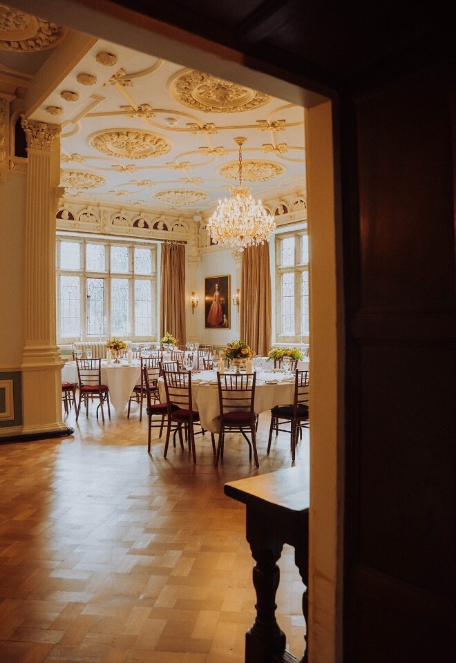 Ballroom Wedding table Set up 