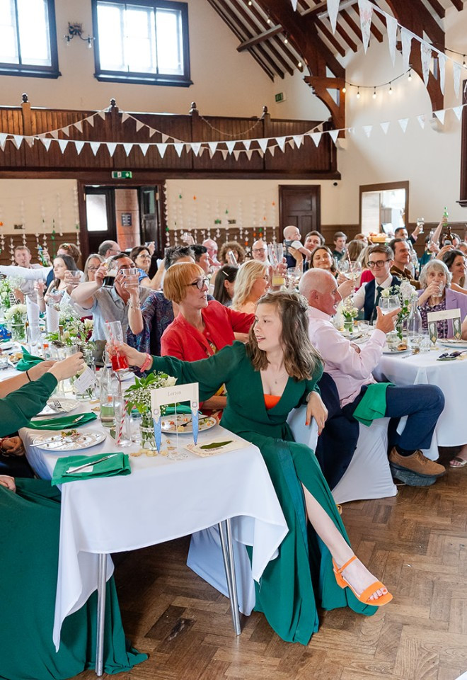 Guests inside Waddesdon Hall