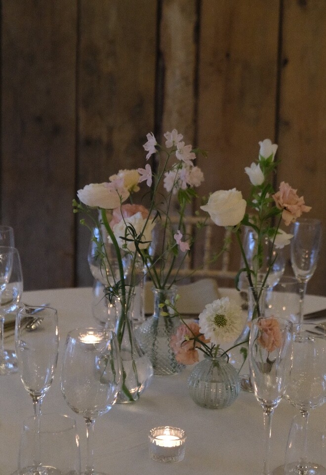 Wedding Breakfast Guest Table Bud Vases