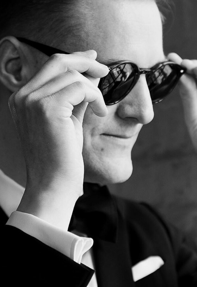 Groom getting ready for his wedding