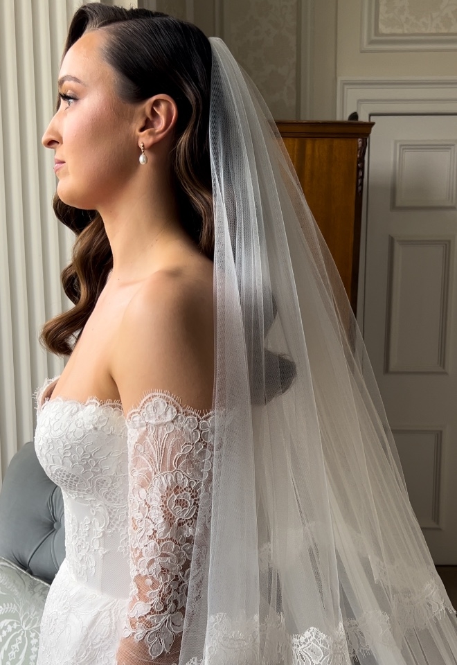 Hollywood waves wedding hair 