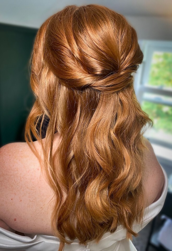 Bridal half up half down hairstyle 