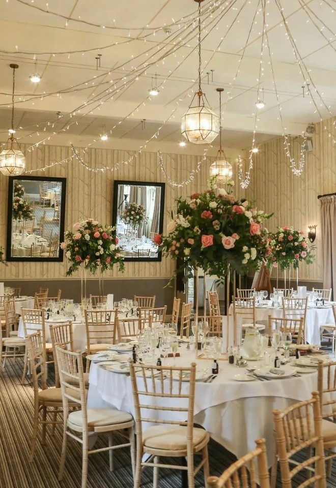 Wedding breakfast set up