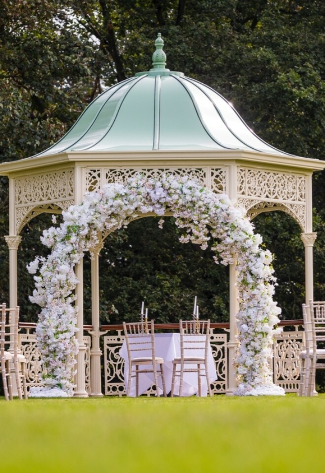 Ourdoor Arch Pavillion in the Gardens at Burnham Beeches