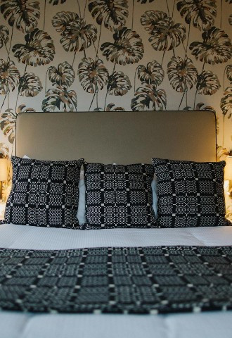 One of the bedrooms at The Globe, Warwick