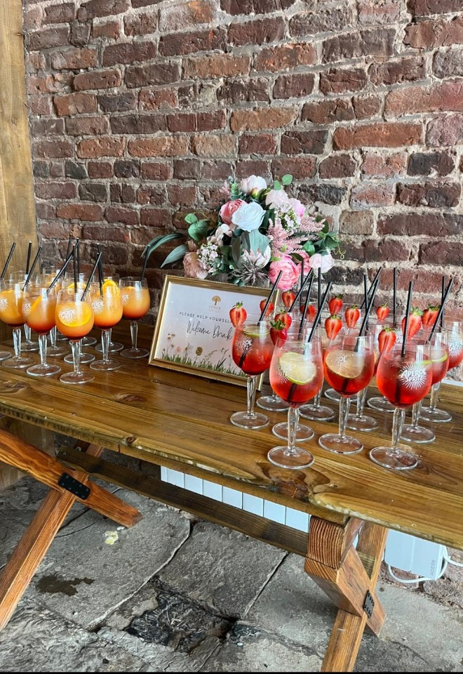 Drinks at Stock Farm Barn 